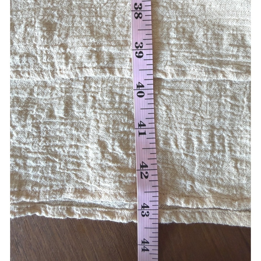 Artisan Japanese Linen Textured Sleeveless Midi Dress Natural Minimalist Tie M - Picture 10 of 11